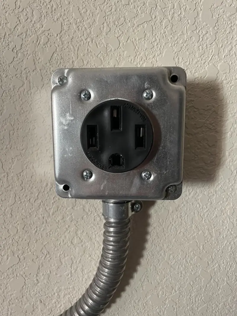 NEMA 14-50 outlet installed for Electrical Panel Upgrade in Pearsall